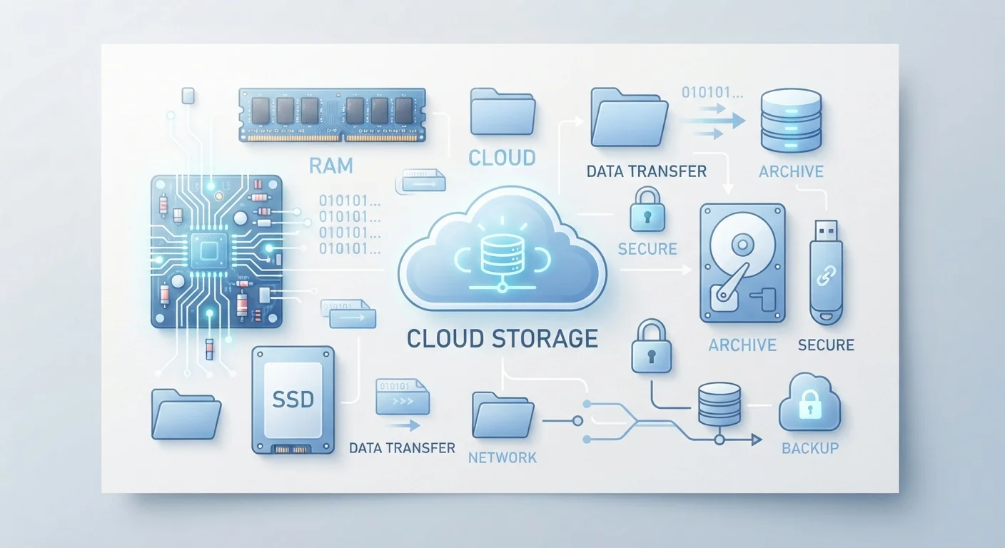 The Language of Storage: RAM, ROM, SSD, and Cloud Explained