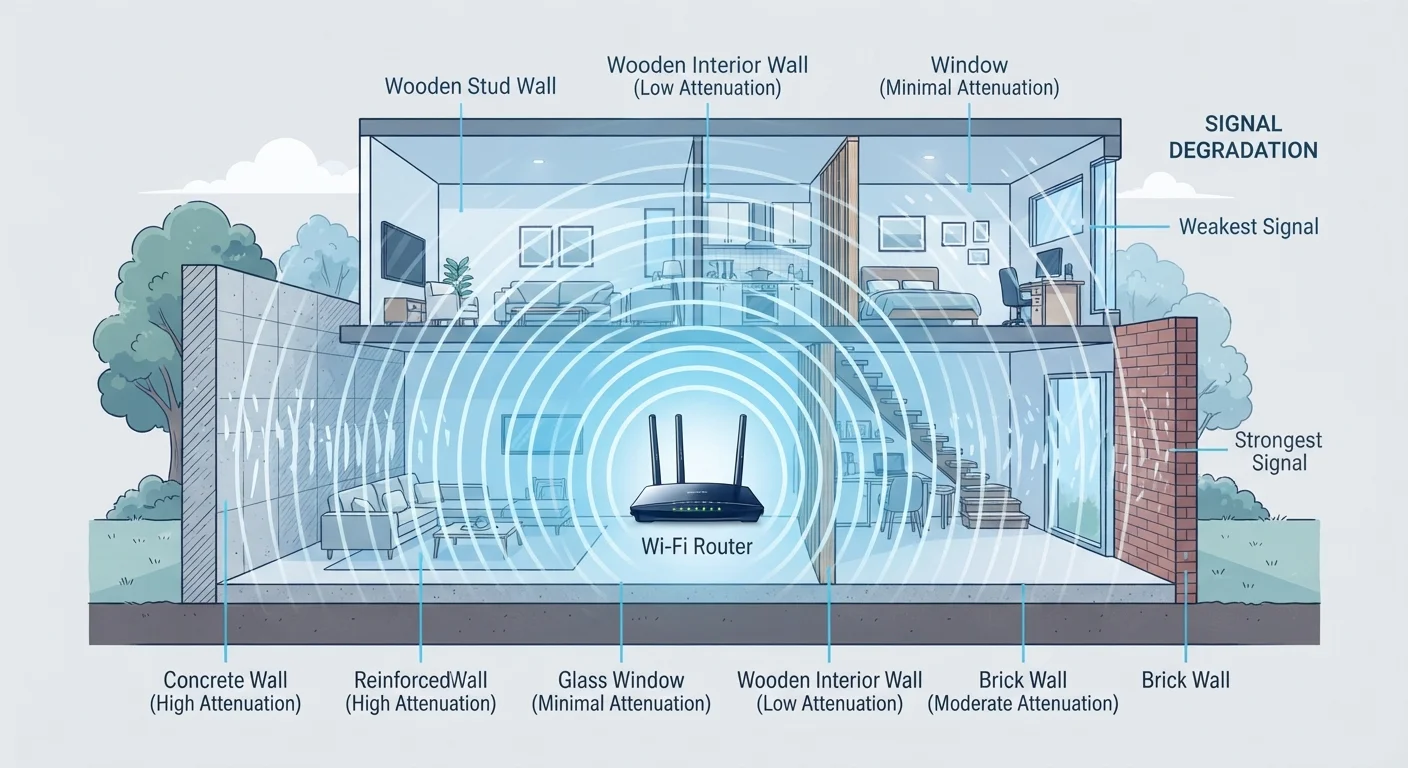 Wi-Fi Signals and Walls: The Surprising Physics of Wireless Range